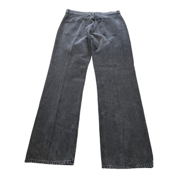 Goldsign Martin Ultra High Rise Denim Straight Leg Jeans Studio Black Sz 32‎ New - Picture 3 of 14